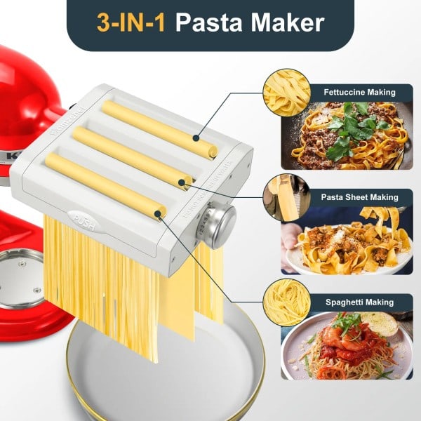 3-in-1 pasta tela ja leikkuri varusteet keittiön vakio sekoittimelle