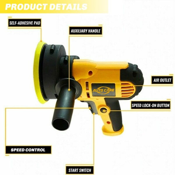 El Bil Polermaskin Maskin 3500rpm Auto Polering Maskin Slip Liten Bärbar Polering Vaxning Verktyg