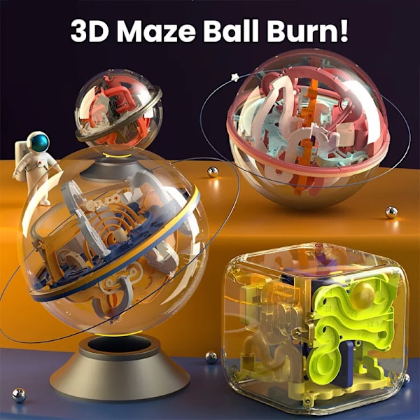 3D pussel boll labyrint leksak barn utmaning hinder spel labyrint boll 3D labyrint montessori pussel