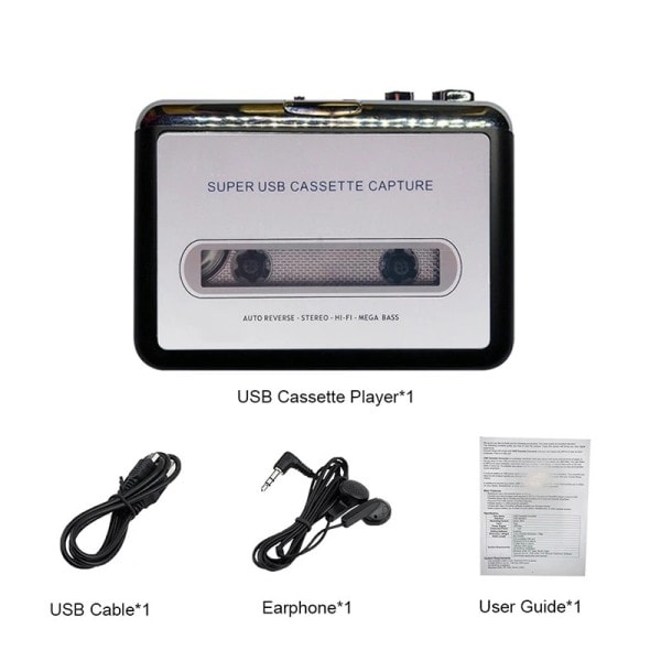 USB Kassett Capture Radio Player Portable USB Kassett Tape to MP3 Converter