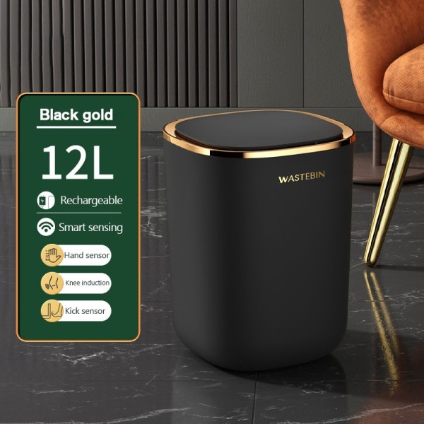 Bad Smart Sensor Søppelbøtte 12L Luksus Søppel Bøtte automatisk Søppelbøtte