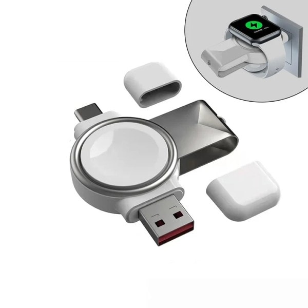 USB C Bärbar Trådlös Laddare för IWatch 8 7 6 SE 5 4 Laddning Dock station USB kabel för Apple Watch Series 7 6 5  4 3 Typ C