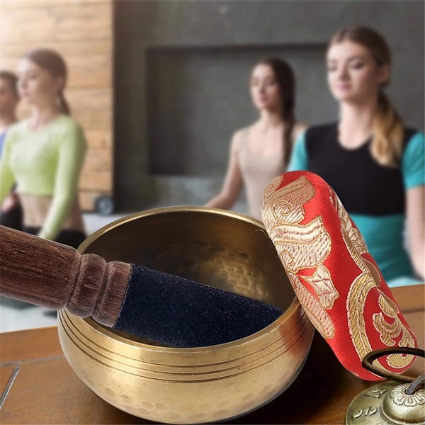 Tibetansk Sång Skål Set Ljud Skål Meditation Skål