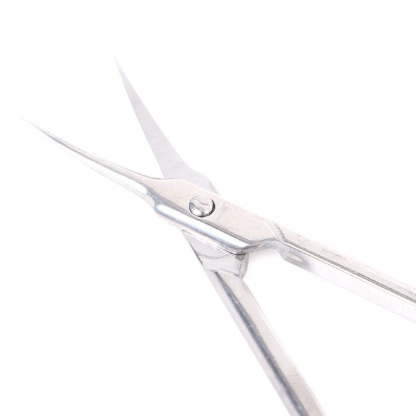 Cuticle Nipper Rustfrit Stål Buet Tip Tynd Klingen Neglebånd Saks Negleklippere