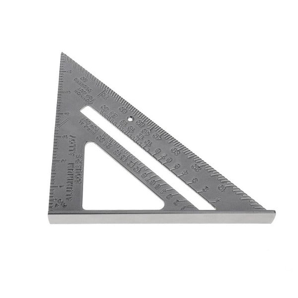 Mätning Verktyg Snickare Rak Linjal Aluminium Legering Speed Protractor Gering 3 Right Angles Scriber