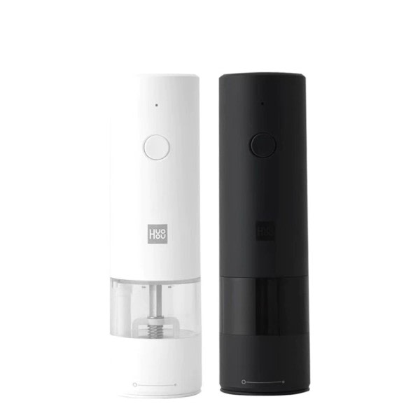 Elektrisk Kværn Automatisk Kværn Peber Og Salt  LED Lys 5 Modes Peber Krydderi Korn Pulverizer