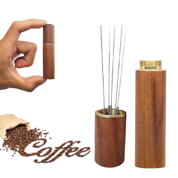 Espresso Kaffe Omrörare Distributör Nål Rostfritt Stål Kaffe Pulver Tamper Wdt Verktyg