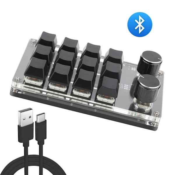 Mini tastatur 12 taster 2 knapp programmering gjør-det-selv mekanisk tastatur