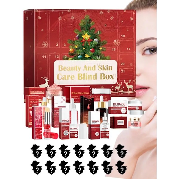 24 stykker Kosmetik Advent Kalender 24 Dage Jul