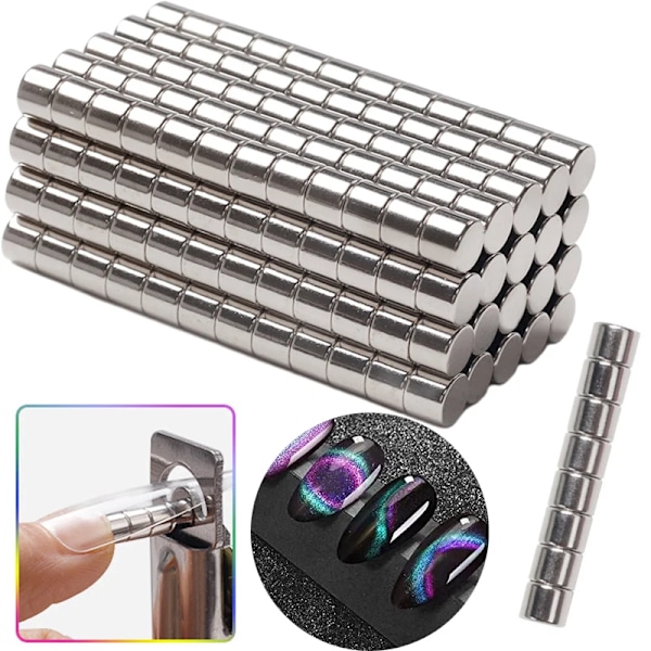 12 bitar Runda Små Magneter Stick För Naglar Konst UV Gel Akryl Spikspetsar Size Kant Kutter Magnet Maincure Verktyg