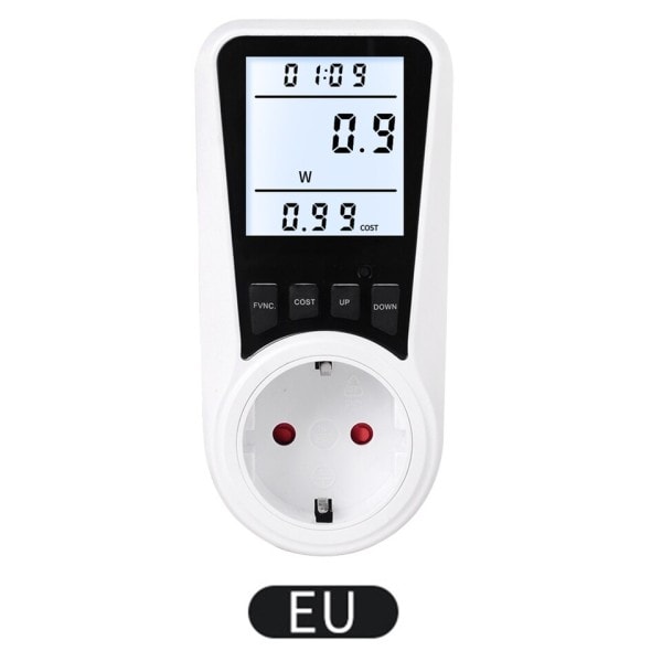 AC Digital Wattmätare  Ström Mätare LCD Energi Mätare Ström Monitor EU Plug Socket