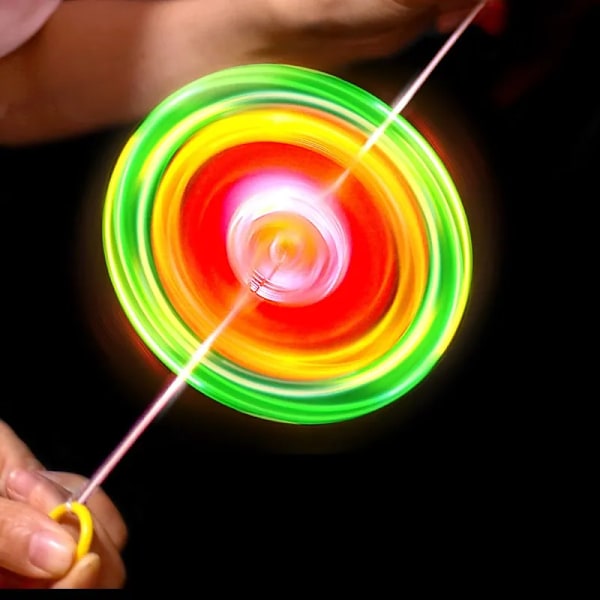 Luminous Hand Pull Lysande Blinkande Rep Svänghjul Toy Led Light Toy