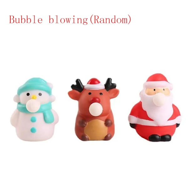 Jul leksaker anti stress bollar tomten snögubbe älg dekompression kläm sensoriska leksaker
