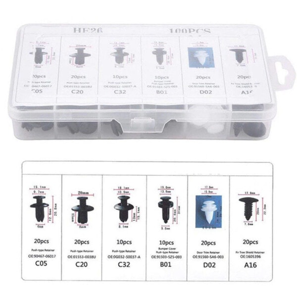 Mixed Auto Fästmedel Klämma Bil Kross Push Retainer Pin Nit
