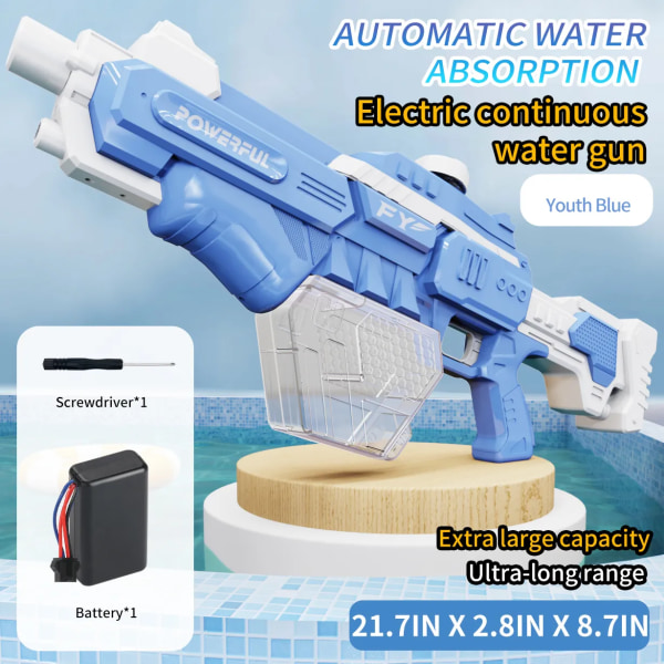 Elektrisk vann pistol leker utbrudd barn's høytrykk sterk lading energi  vann automatisk vann spray barn' leke våpen fff1 | Fyndiq