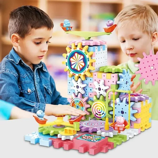 3D sähköinen tela vaihteet malli rakennus palikat