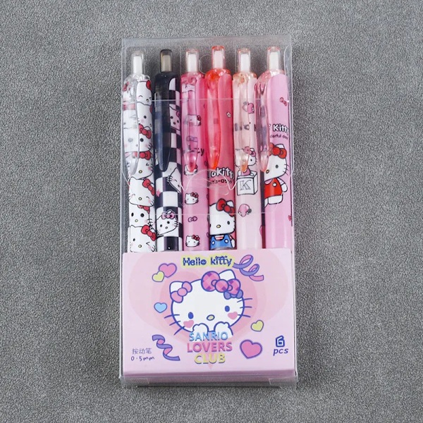 6 kpl sarjakuva geeli kynä Kawaii hello kitty kuromi cinnamoroll paperitarvikkeet