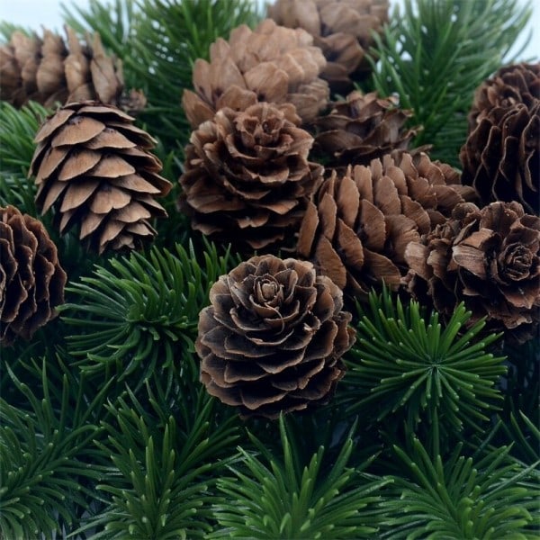 10 stk 3CM  Naturlig Billig Mini furu nøtter Kunstig Fask frukt grønnsak til hjemmet pynt jule tre pynt