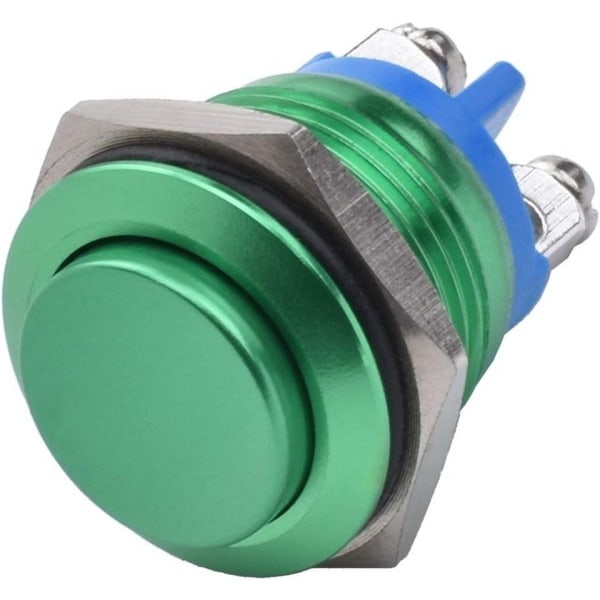 16mm Momentary Push Knapp Switch Hög Rund Kåpa Vattentät Rostfritt Stål