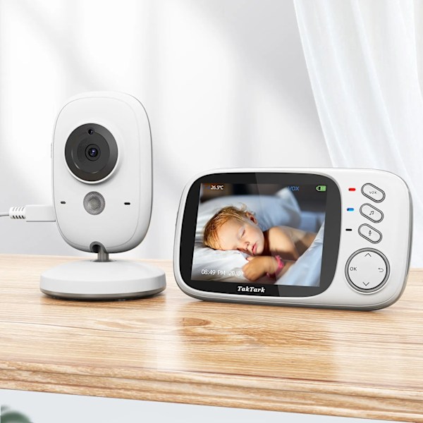 3,2 Tommer Trådløs Video Baby Monitor Med Vuggeviser Auto Natsyn