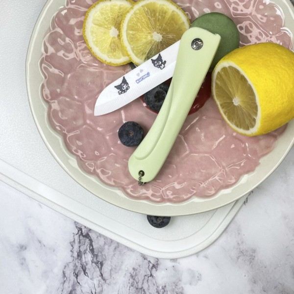 Hello Kitty Cinnamoroll Portable Mini Reise Husholdning Peeler Mat Kniv