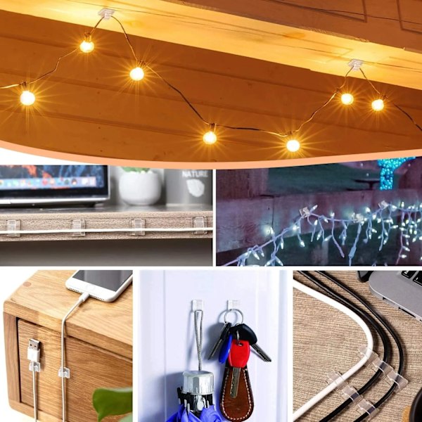 50 bitar kabel organisator klämmor kabel ledning ledning hanterare sladd hållare usb laddning data linje spole vindare väggmonterad krok