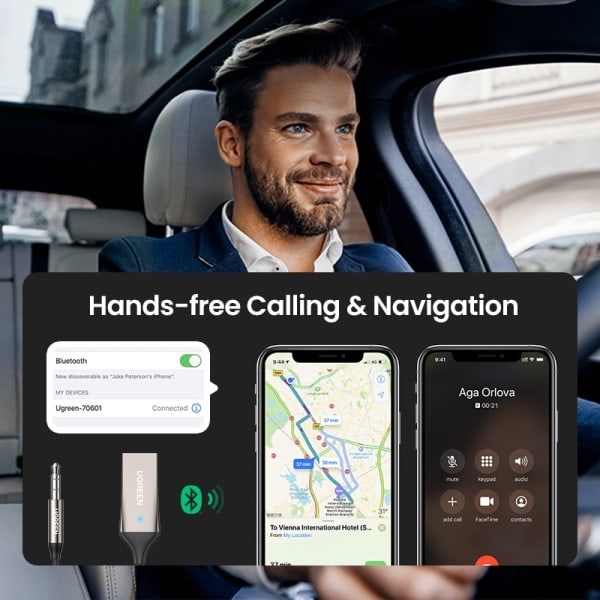 Bluetooth Aux sovitin langaton auto Bluetooth vastaanotin USB 3,5mm liitäntä ääni musiikki mikrofoni handsfree sovitin