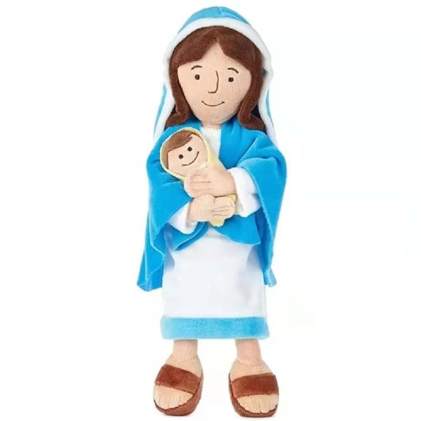 Jesus Jomfru Mary Plys Legetøj Kristus Religiøs Plushie Figur Børn Uddannelsesmæssigt Udstoppet Dukke Blød Figur