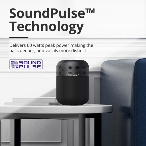 T6 Max Bluetooth Speaker 60W Home Loud Speaker with Deep Bass, 20H Playtime