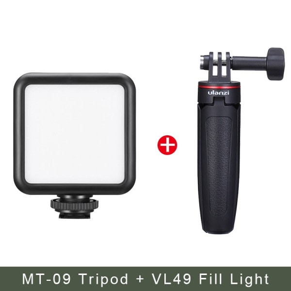 MT-09 Utdragbar Selfie Stick för GoPro Hero 11 10 9 8 7 6 Bärbar Vlogg Stativ Mini Action Kamera Tillbehör