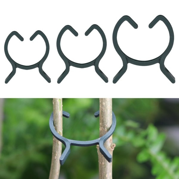 Plante Hage Klips 2 Størrelser Planting Støtte Gripper Flott for Blomster Vine og grønnsak Lever Loop Clamp