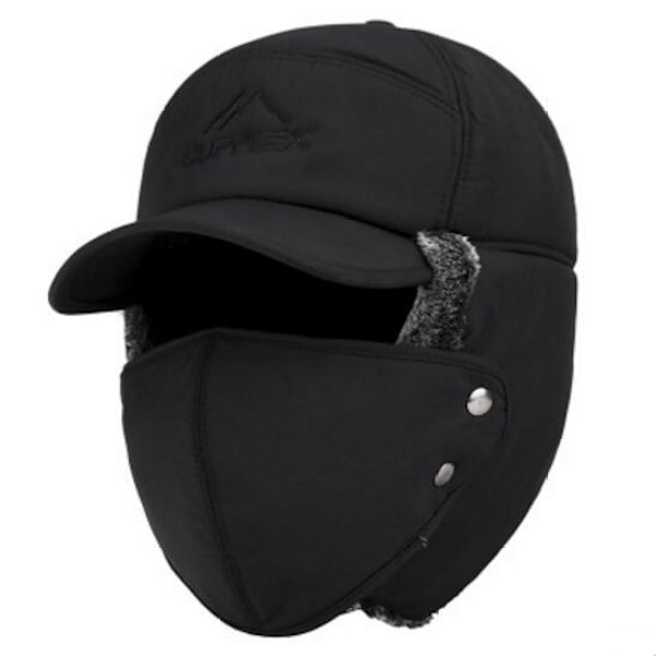Trend Vinter Termisk Bomber Hatter Herre Kvinner Mote Ørebeskyttelse Ansikt Vindtett Ski Cap
