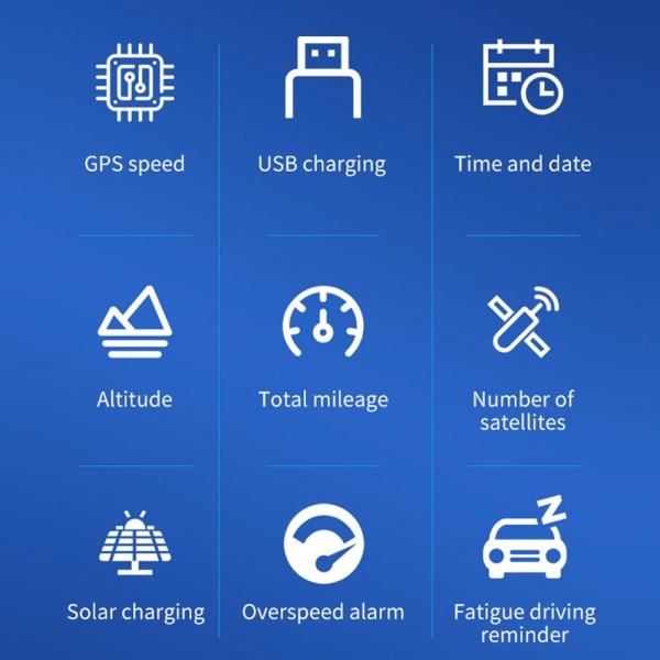 Solar HUD GPS Auto Head Up Näyttö Langaton Nopeusmittari Näyttö Nopeus Satelliitti Aika Päivämäärä Automaattinen Näyttö Kirkkaus Auto Kello