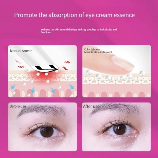 Mini Eye Massager att ta bort Ögon påsar Eye Skönhet Instrument för att Eliminera Trötthet Ladda Varm Komprimera Skönhet Ögonpenna Massör