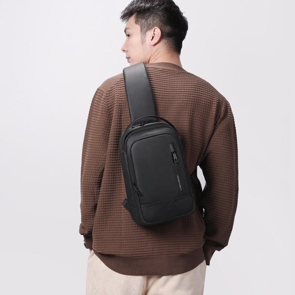 Män's axelväska USB laddning port pack hane vattentät crossbody stöldskydd väskor designer väska