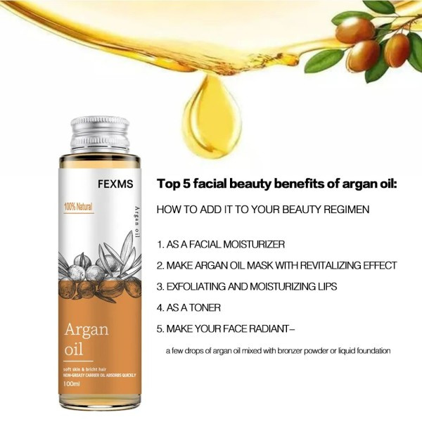 Ekologisk  Argan olja  100% Ren Kallpressad Jungfru Premium Grade För Torr & Skadad hud