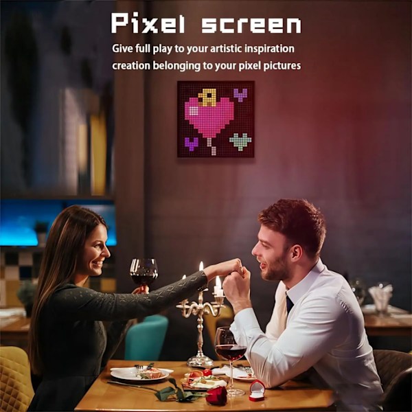 Smart LED Matrix Pixel Display RGB DIY Graffiti Bluetooth App Kontrol Kunst Display Til Gaming Værelse Dekor