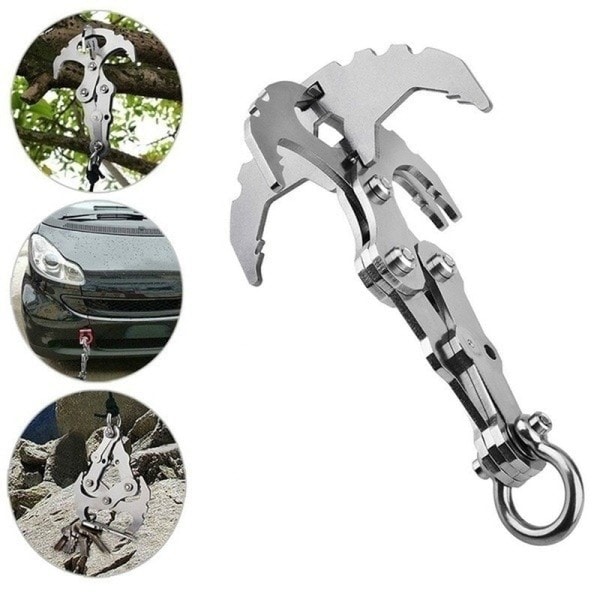 Foldning Gravity Grab Krog Udendørs Sten Klatring Rescue Claw Survival Bergbestigning Krog Værktøj