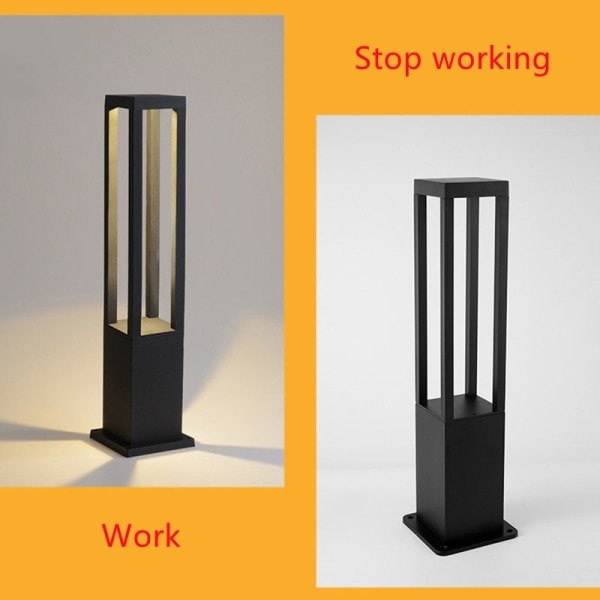 Modern Utomhus Vattentät LED Lång Gräsmatta Lampa 7W 85~265V Finale Aluminium Square Street Light