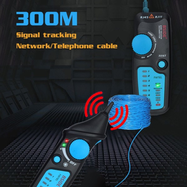 Netværk Kabel Tracker FWT81 RJ11/RJ45/Cat5/Cat6 Telefon Wire Tracer Toner Ethernet LAN Tester Detektor