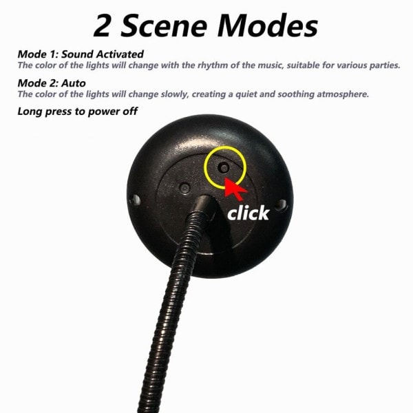 USB Mini Disco pallo Valot RGB Moniväri Auto Ilmakehä Makuuhuone koristeet Strobe Magic Lamppu