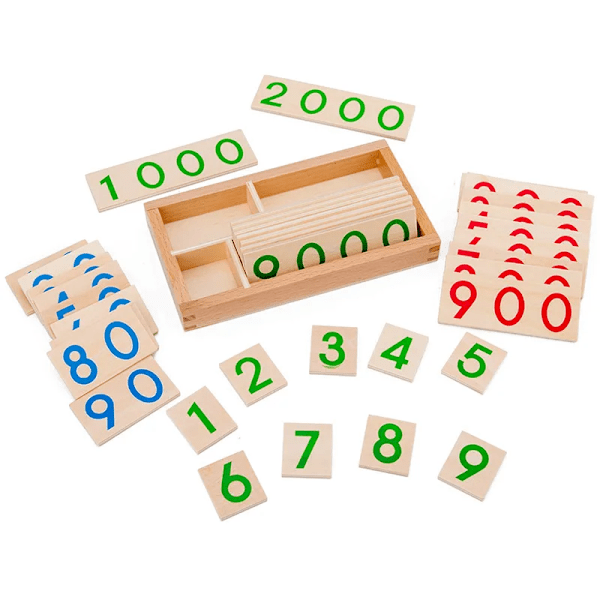 Puinen numerot kortti 1-9000 Montessori Oppimis kortti Matematiikka Opetus Apuvälineet Esikoulu Lapset Varhaiskasvatus lelu