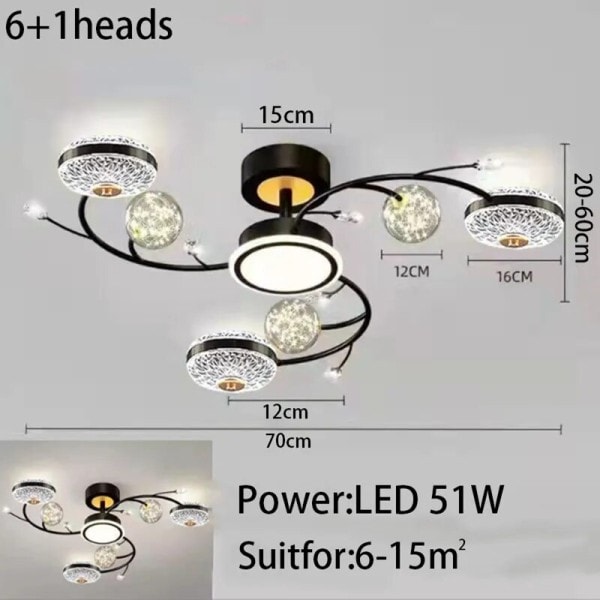 Moderne Intelligent LED Lysekrone Gexing Soveværelse Restaurant Lejlighed Indendørs Dekorative Lamper