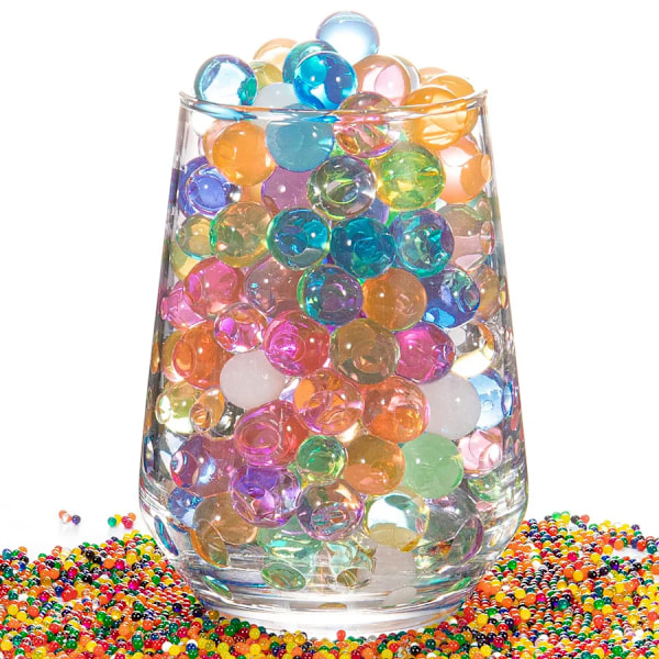 2,000 bitar Väx i vatten pärlor gel magiska bollar transparent pärla för blommor vas bröllop hem dekoration klar kristall jord lera