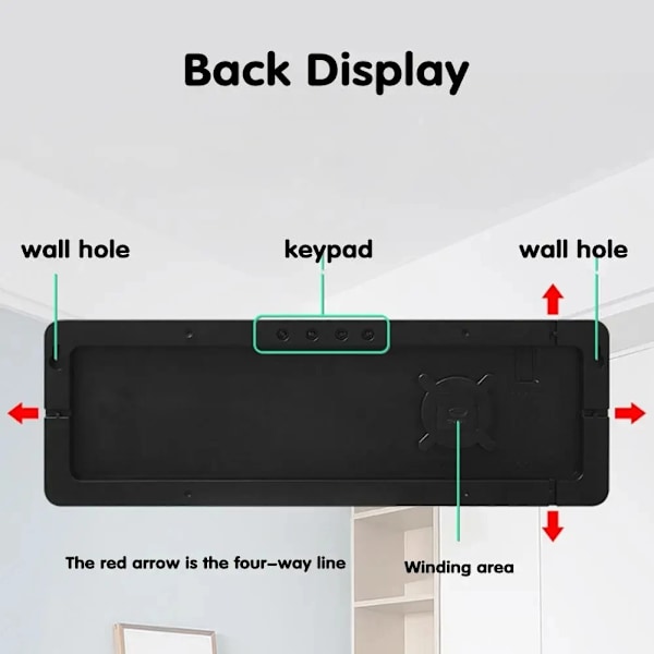 Stor Digital Vegg Klokke Fjernkontroll Kontroll Temp Dato Uke Display