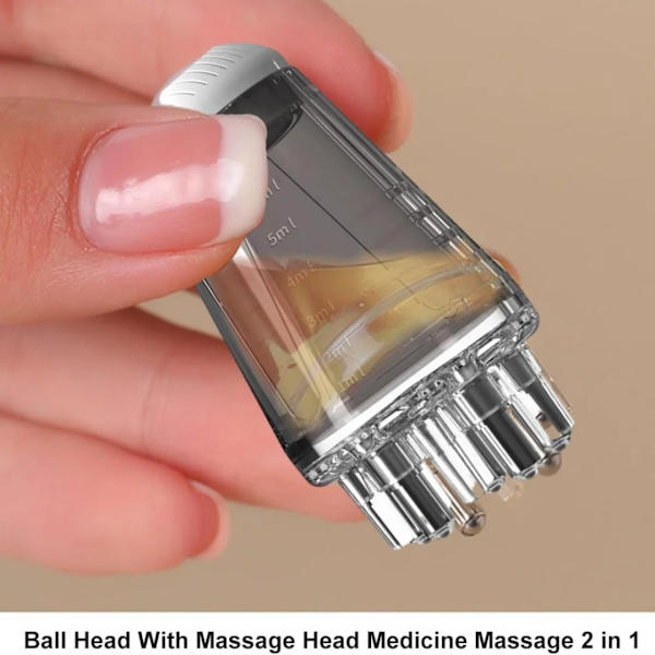 6 ml hovedbund applikator mini hoved massager rulle bold børste hår vækst æterisk olie