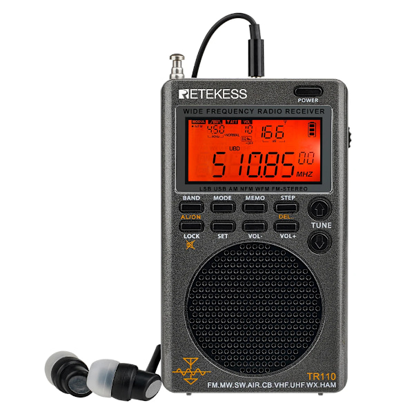 Bärbar SSB Shortwave Radios AM FM All Waves Full Band CB AIR Band Ham Radio