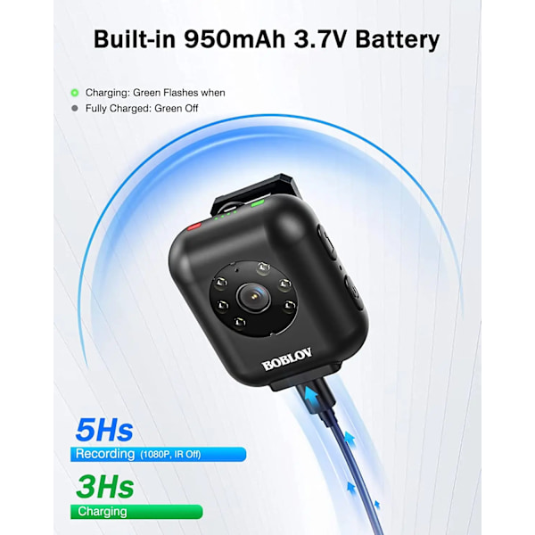 W4 Body Sliten Kamera 64GB 1080P Video Kamera