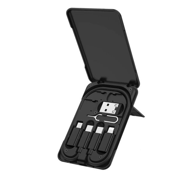 6 i 1 Multifunksjonell Telefon Lade kabel Kit For iPhone 14 13 12 Pro Max Micro USB Kabel Type C Adapter Rask lader