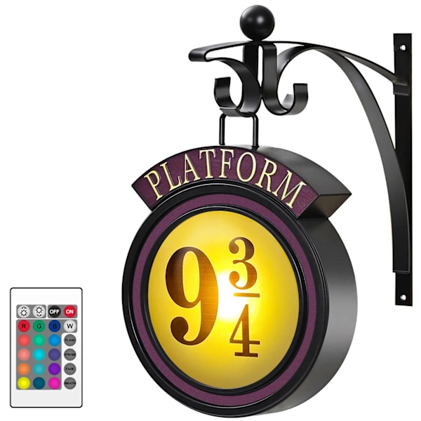 Magic Potters Natt Ljus LED Hängande Vägg Lampor Plattform Hogwartsed 3D Lampa
